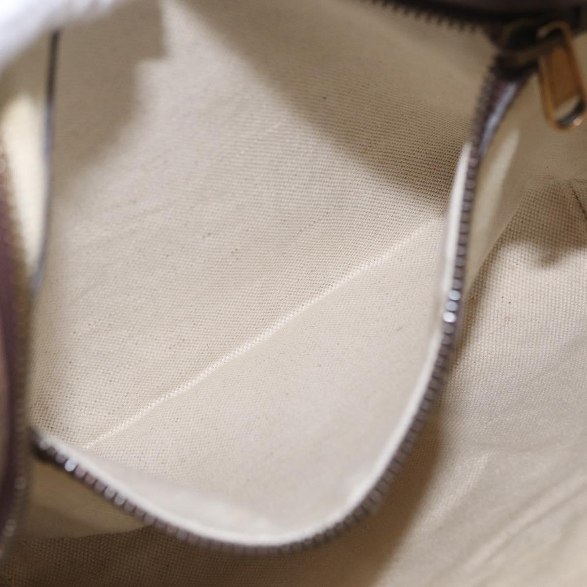 GUCCI GG Supreme Web Sherry Line Bag PVC Beige Gold 547926 Auth BA15831V