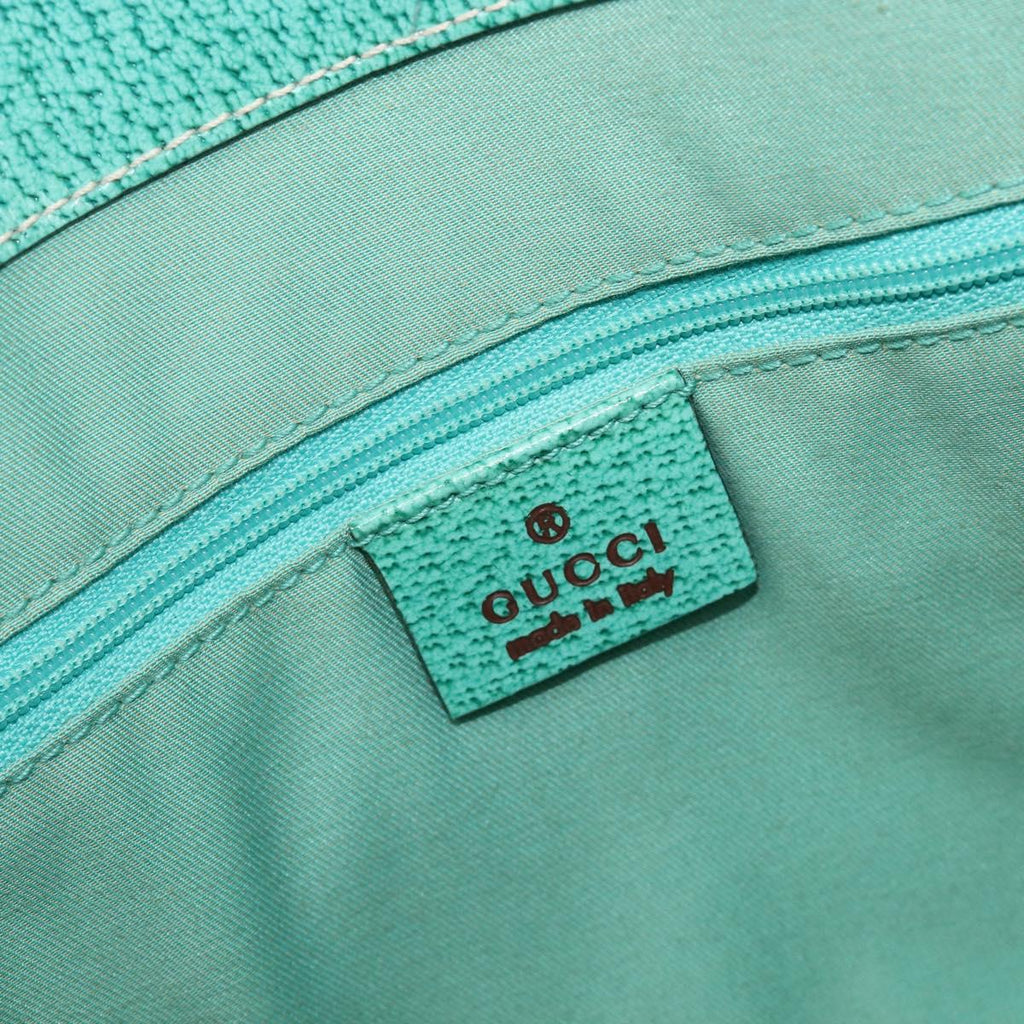 GUCCI GG Canvas Tote Bag Beige Silver 113019 Auth BA15877V
