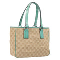 GUCCI GG Canvas Tote Bag Beige Silver 113019 Auth BA15877V