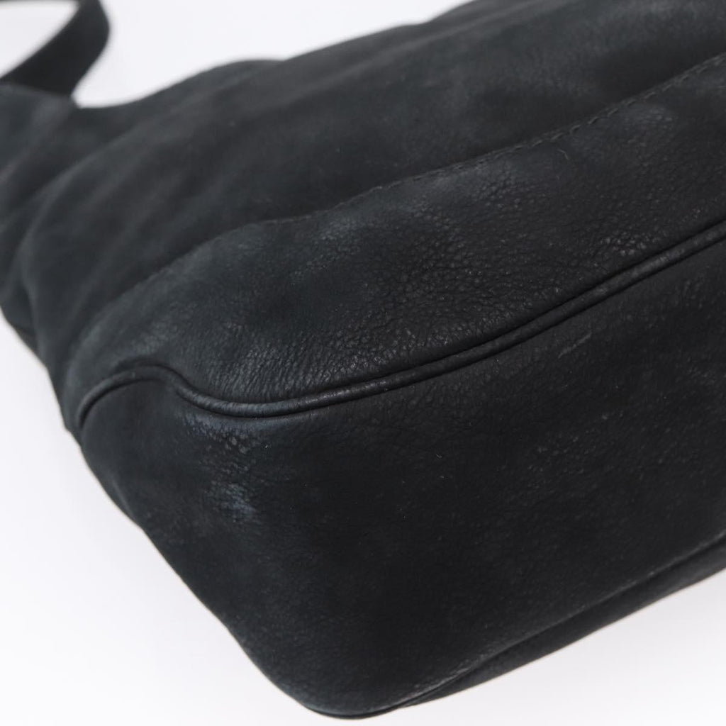 GUCCI New Jackie Shoulder Bag Leather Black Gold 277520 Auth BA15959V