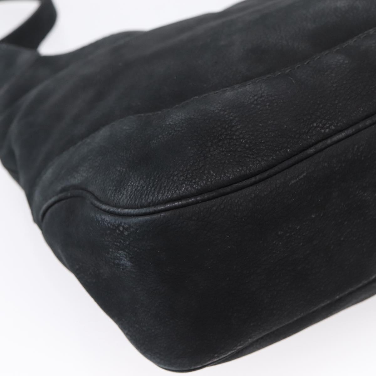 GUCCI New Jackie Shoulder Bag Leather Black Gold 277520 Auth BA15959V