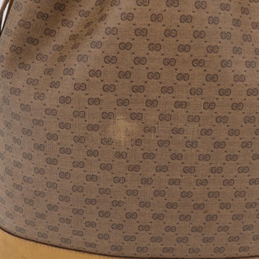 GUCCI Micro GG Supreme Shoulder Bag PVC Beige Gold 001 084 0850 Auth BA16402