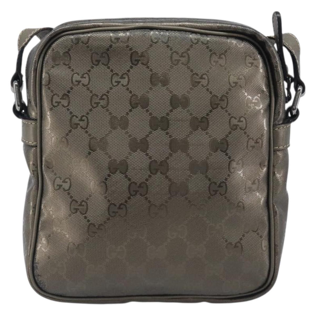 GUCCI GG implementation Shoulder Bag PVC Champagne Gold 233268 Auth BA16408