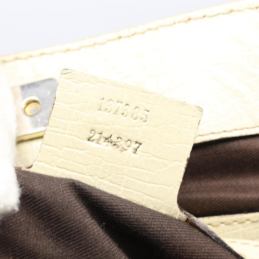 GUCCI GG Canvas Horsebit Sherry Line Tote Bag Beige Gold 137385 Auth BA16410