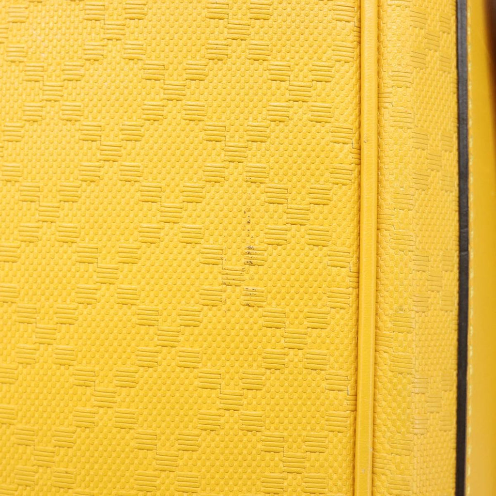 GUCCI Diamante Shoulder Bag Leather Yellow Gold 201448 Auth BA16419A
