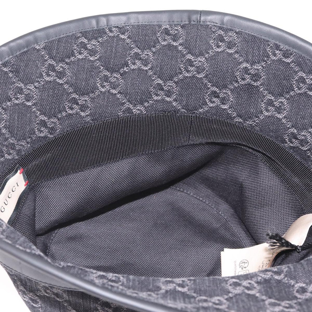 GUCCI GG Marmont Bucket Hat M Beige Gold 768647 Auth BA16737M
