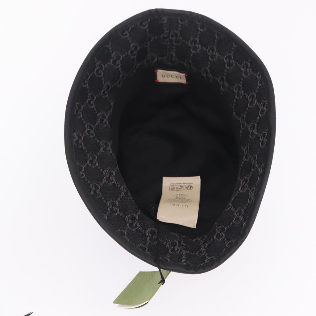 GUCCI GG Marmont Bucket Hat M Beige Gold 768647 Auth BA16737M