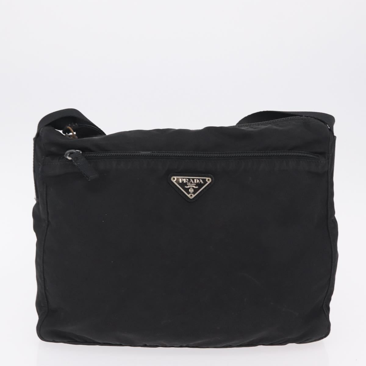 PRADA Hand Bag Nylon Leather 5 Set Black Beige Auth bs37447