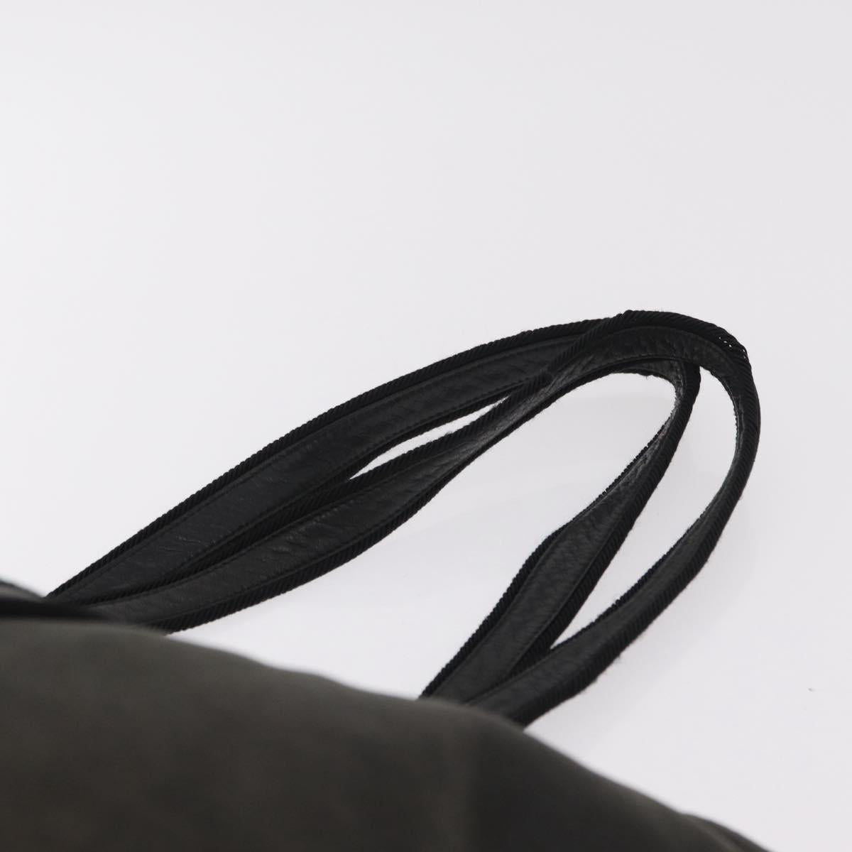 PRADA Hand Bag Nylon Leather 5 Set Black Beige Auth bs37447
