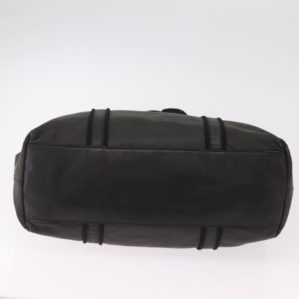 PRADA Hand Bag Nylon Leather 5 Set Black Beige Auth bs37447