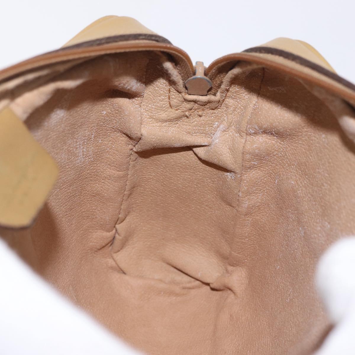GUCCI Web Sherry Line Shoulder Bag Canvas Beige Gold Tone 010 378 Auth bs37760