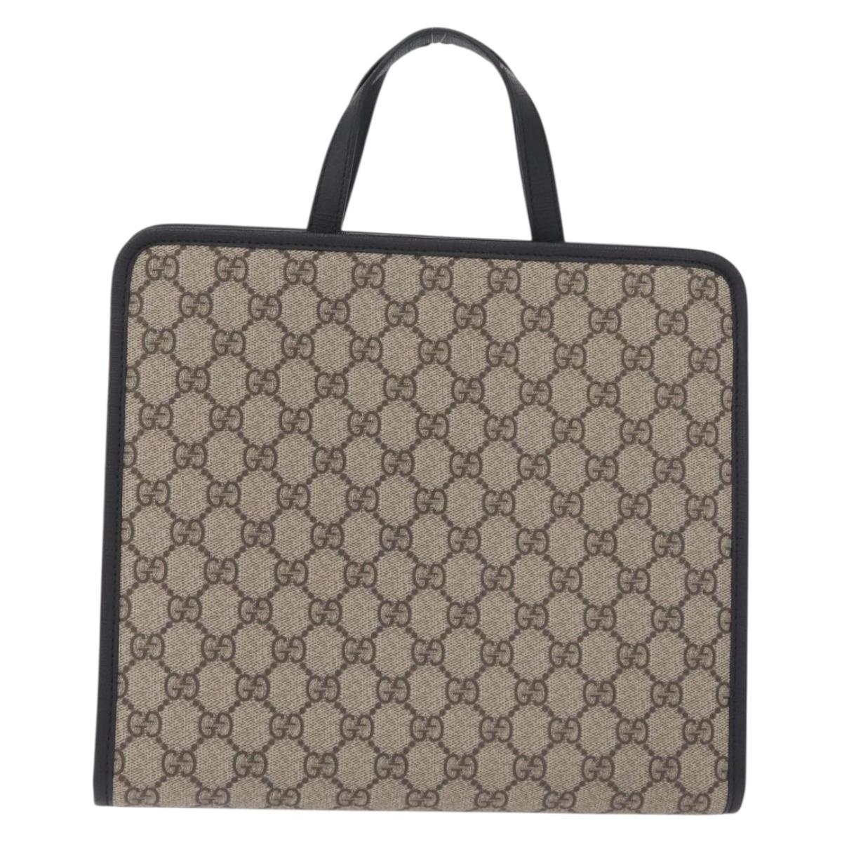 GUCCI GG Supreme Childrens Apple Hand Bag PVC Beige 648797 Auth bs37851