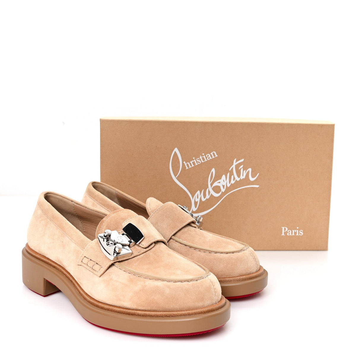 Suede Mens Urban Moc Lock Loafers 38 Beige