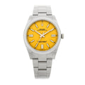 Stainless Steel 41mm Oyster Perpetual Watch Yellow 124300