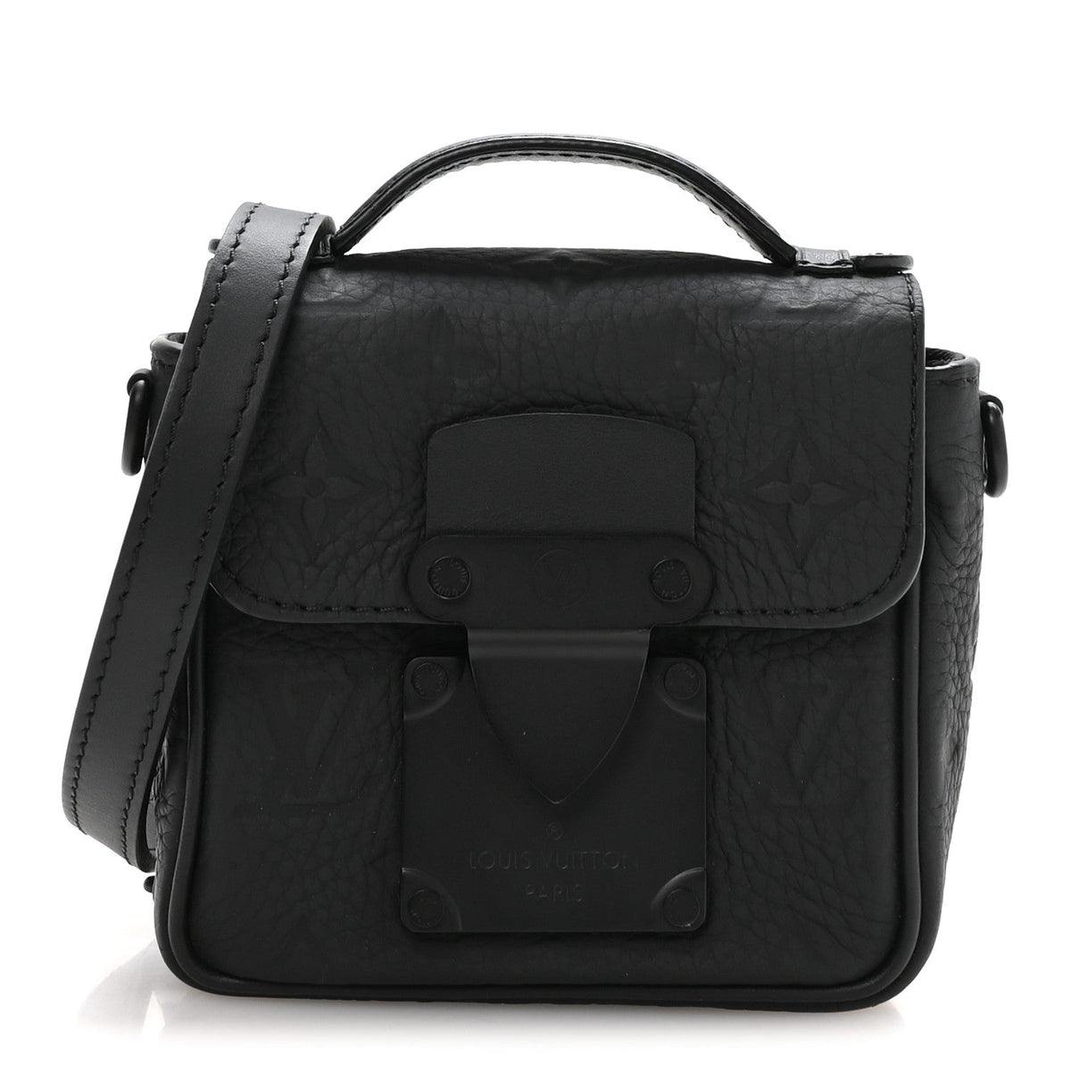 Taurillon Monogram Pico S Lock Ultra Black