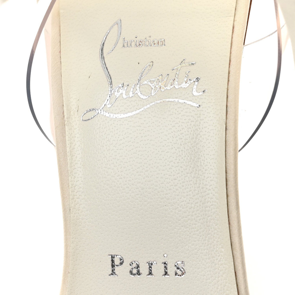 Satin Crystal PVC Astrinodo 100 Sandals 39 Ivory