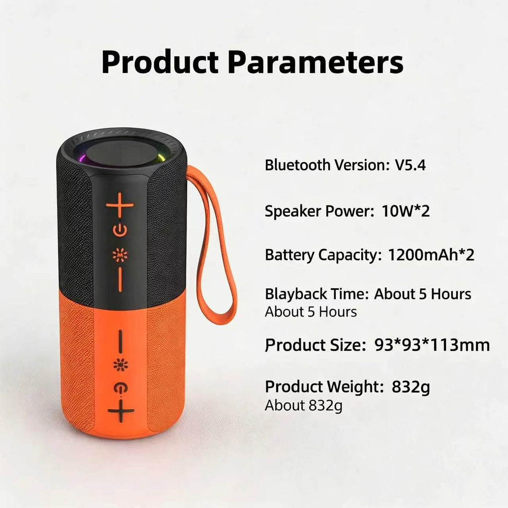 New 2-in-1 wireless Bluetooth speaker magnetic outdoor sound system with heavy bass and long battery life