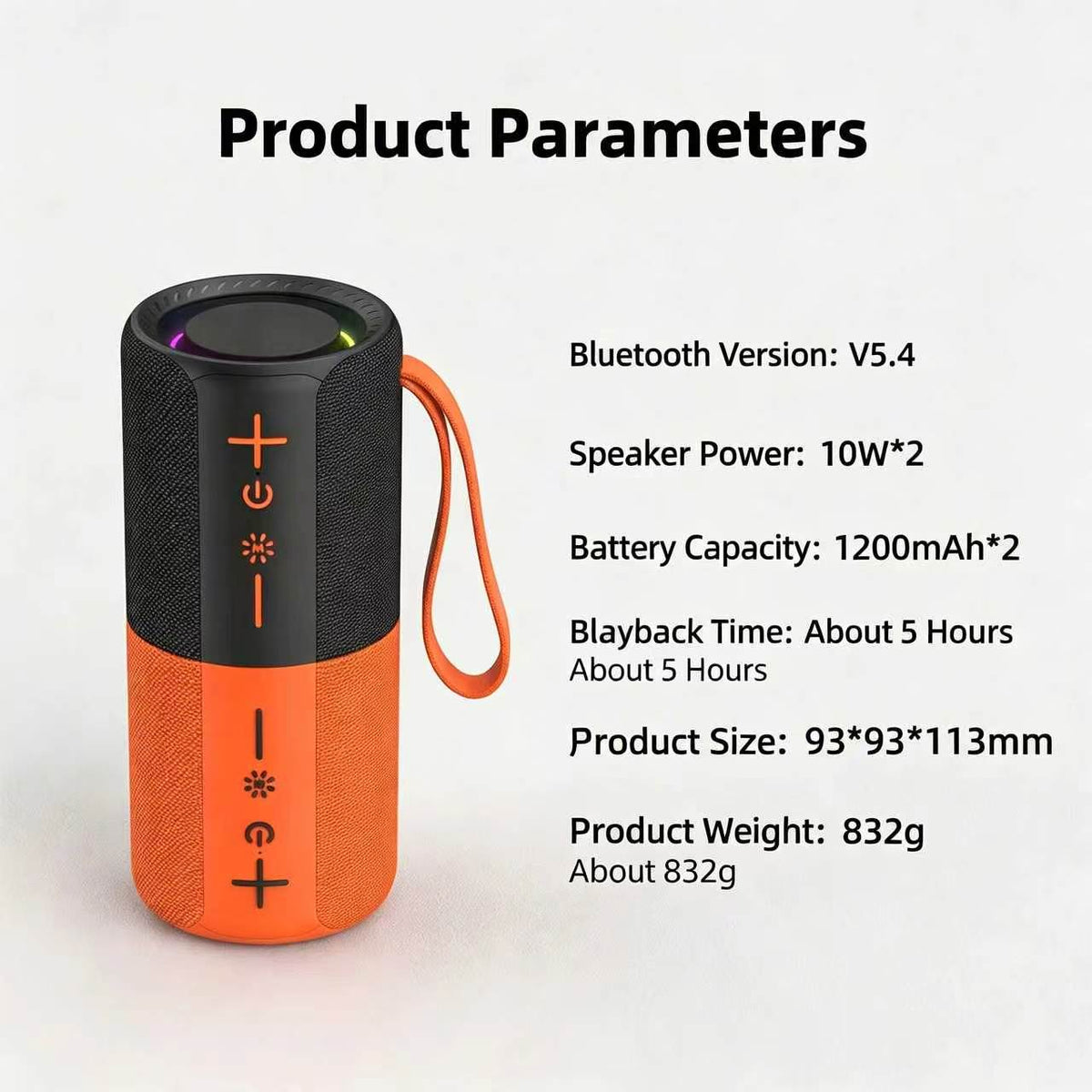 New 2-in-1 wireless Bluetooth speaker magnetic outdoor sound system with heavy bass and long battery life
