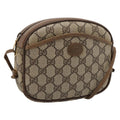 GUCCI GG Supreme Shoulder Bag PVC Beige Gold 116 02 606 Auth ep16088