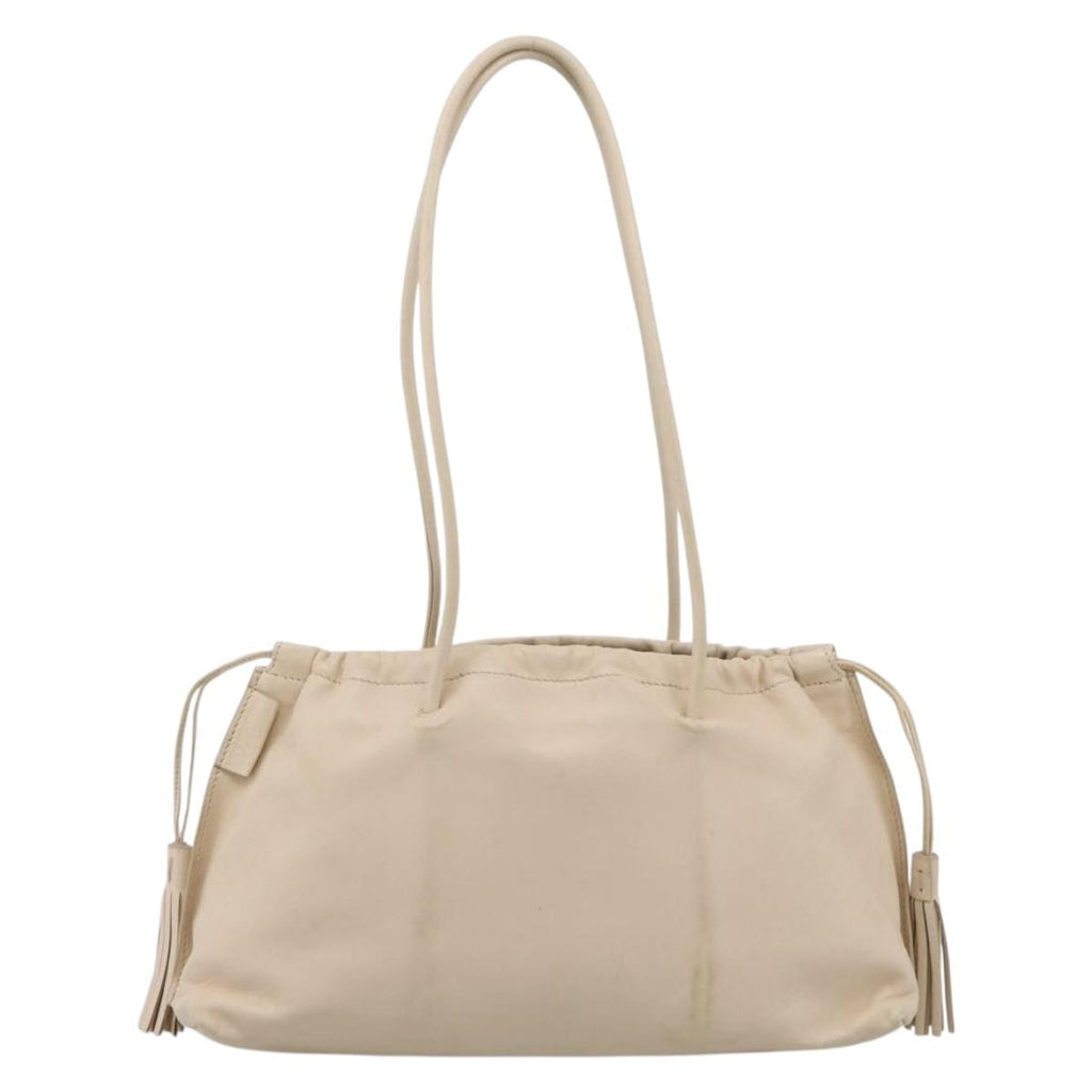 GUCCI Shoulder Bag Leather Ivory 001 4403 3444 Auth ep16149