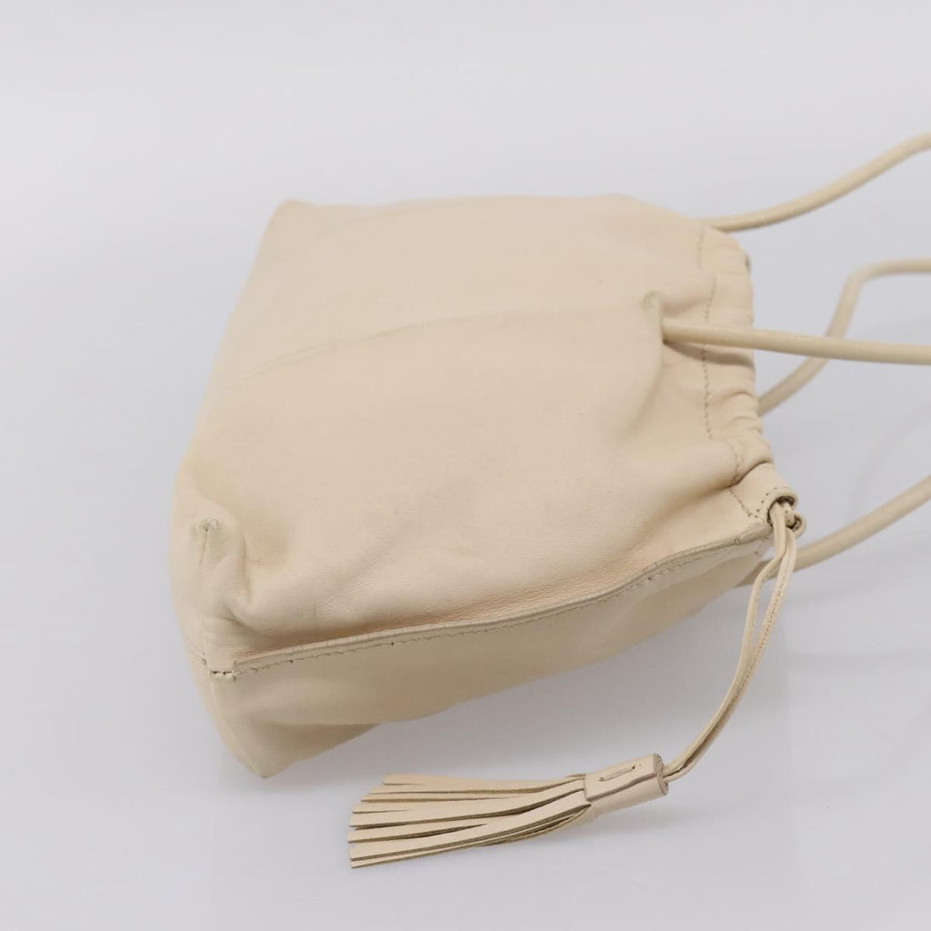 GUCCI Shoulder Bag Leather Ivory 001 4403 3444 Auth ep16149