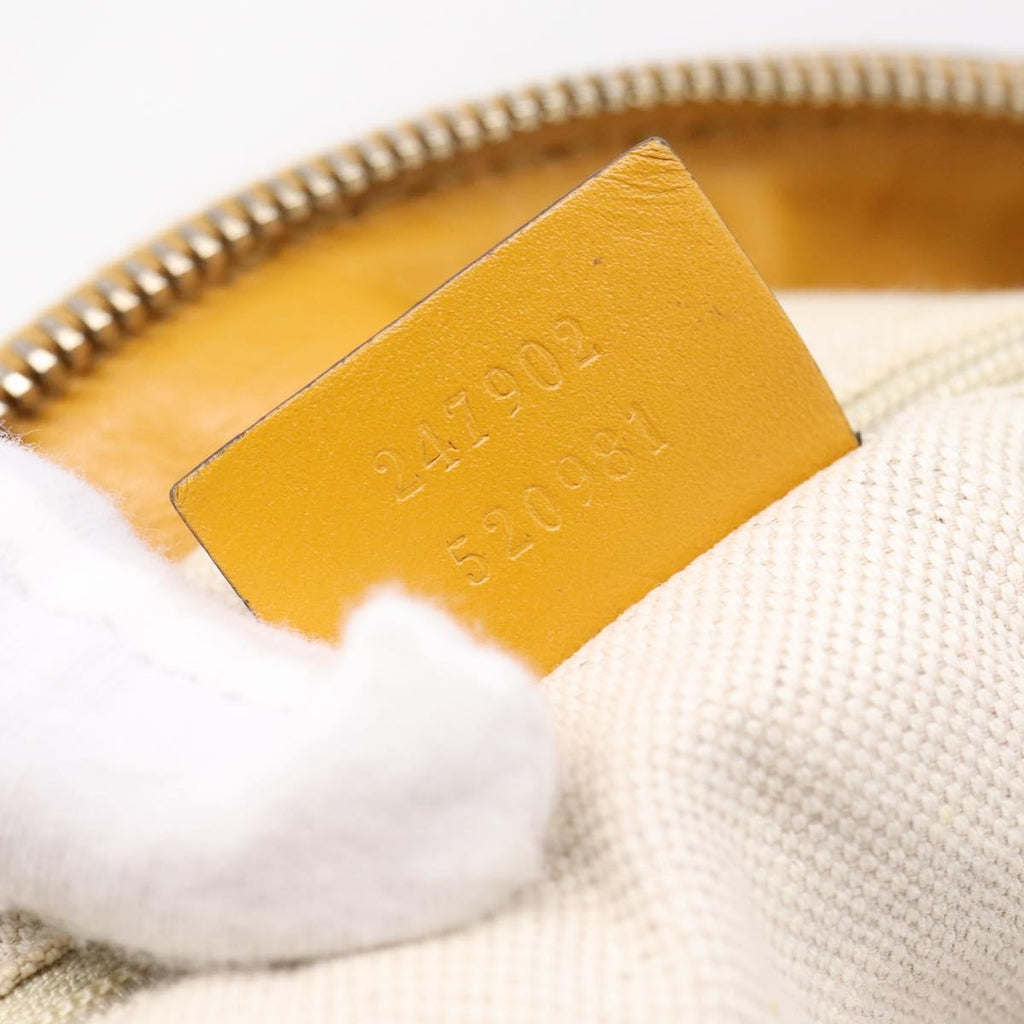 GUCCI GG Canvas Hand Bag 2way Beige Gold 247902 Auth ep16354