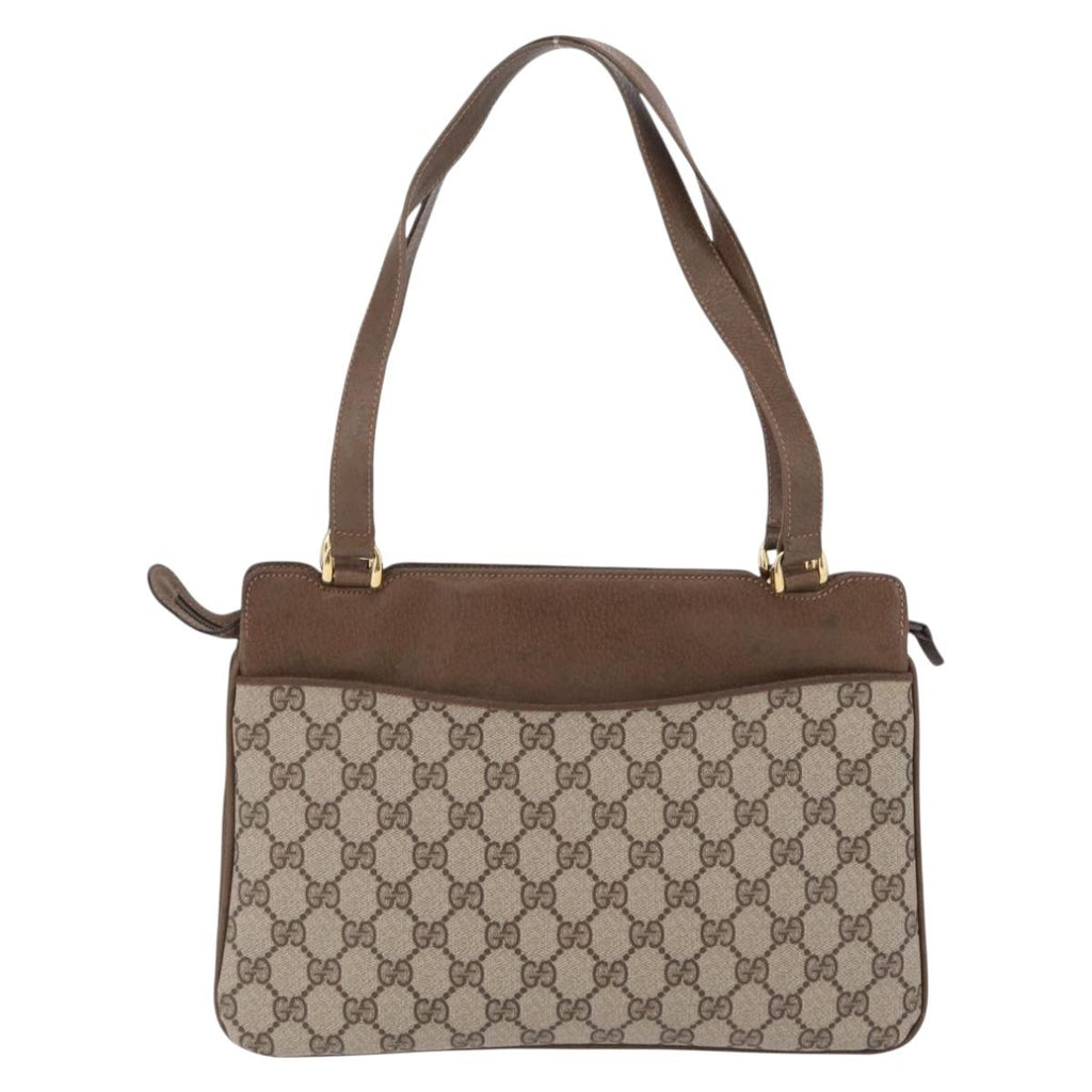 GUCCI GG Supreme Tote Bag PVC Beige Gold 86 02 021 Auth ep16415