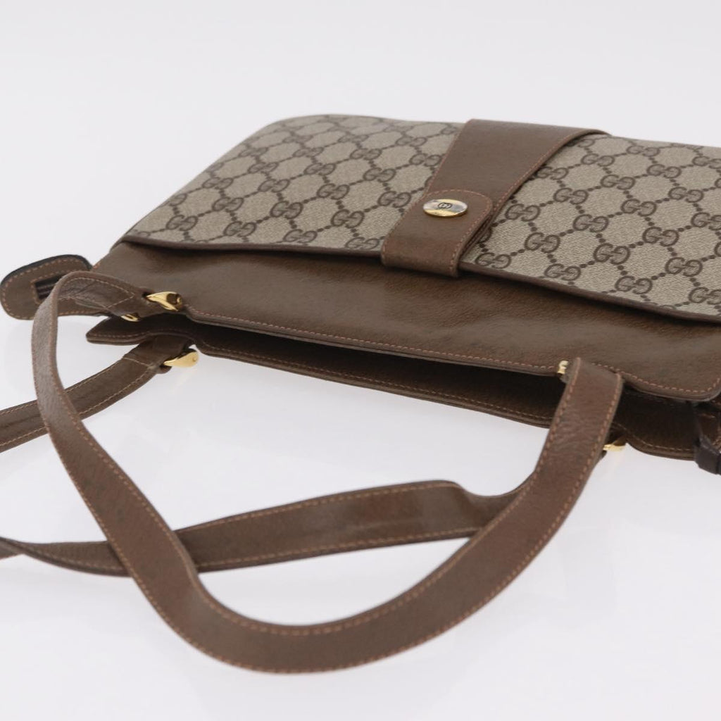 GUCCI GG Supreme Tote Bag PVC Beige Gold 86 02 021 Auth ep16415