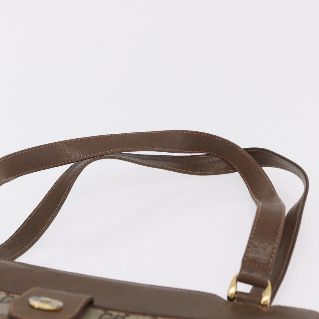 GUCCI GG Supreme Tote Bag PVC Beige Gold 86 02 021 Auth ep16415