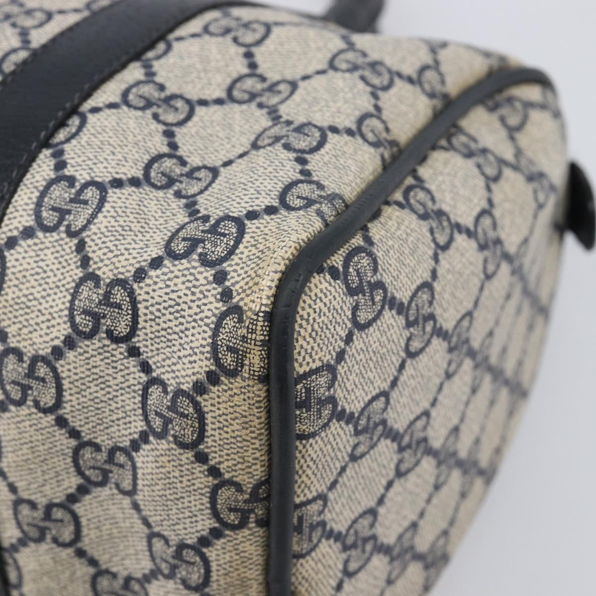 GUCCI GG Canvas Sherry Line Hand Bag Navy Gold 39 012 3841 Auth ep16475