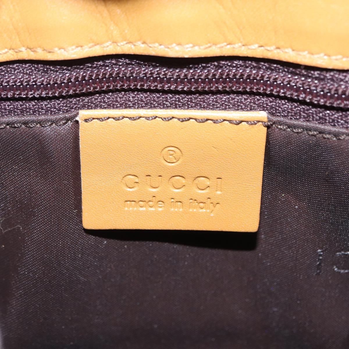 GUCCI GG Canvas Bamboo Jackie Hand Bag Beige Gold Tone 005 0811 Auth ep16573V