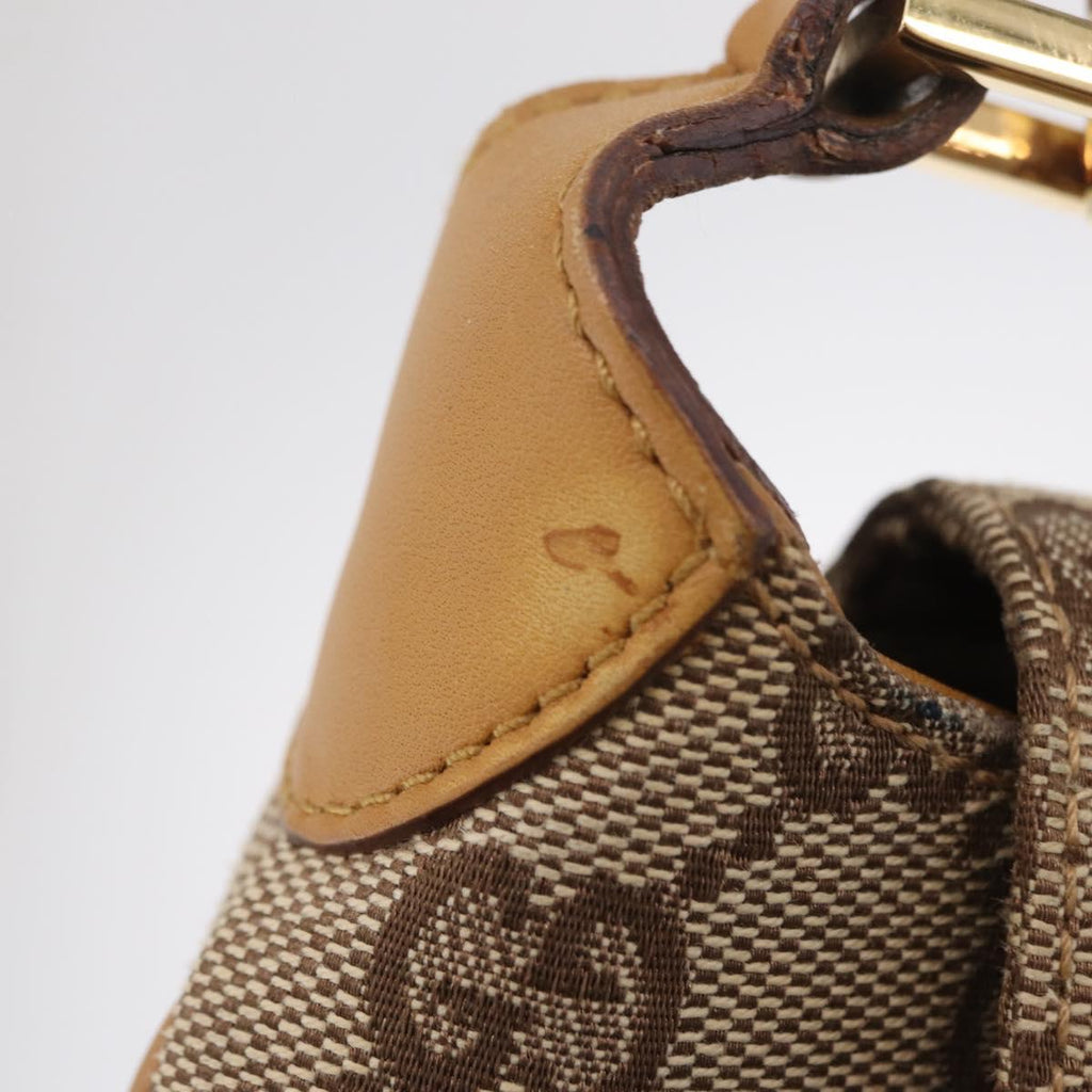 GUCCI GG Canvas Bamboo Jackie Hand Bag Beige Gold Tone 005 0811 Auth ep16573V