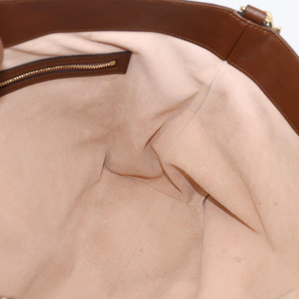 GUCCI GG Supreme Hand Bag PVC 2way Beige Gold Tone 453705 Auth ep16574M