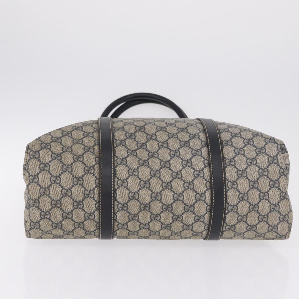 GUCCI GG Supreme Tote Bag PVC Navy Silver 223668 Auth ep16593A
