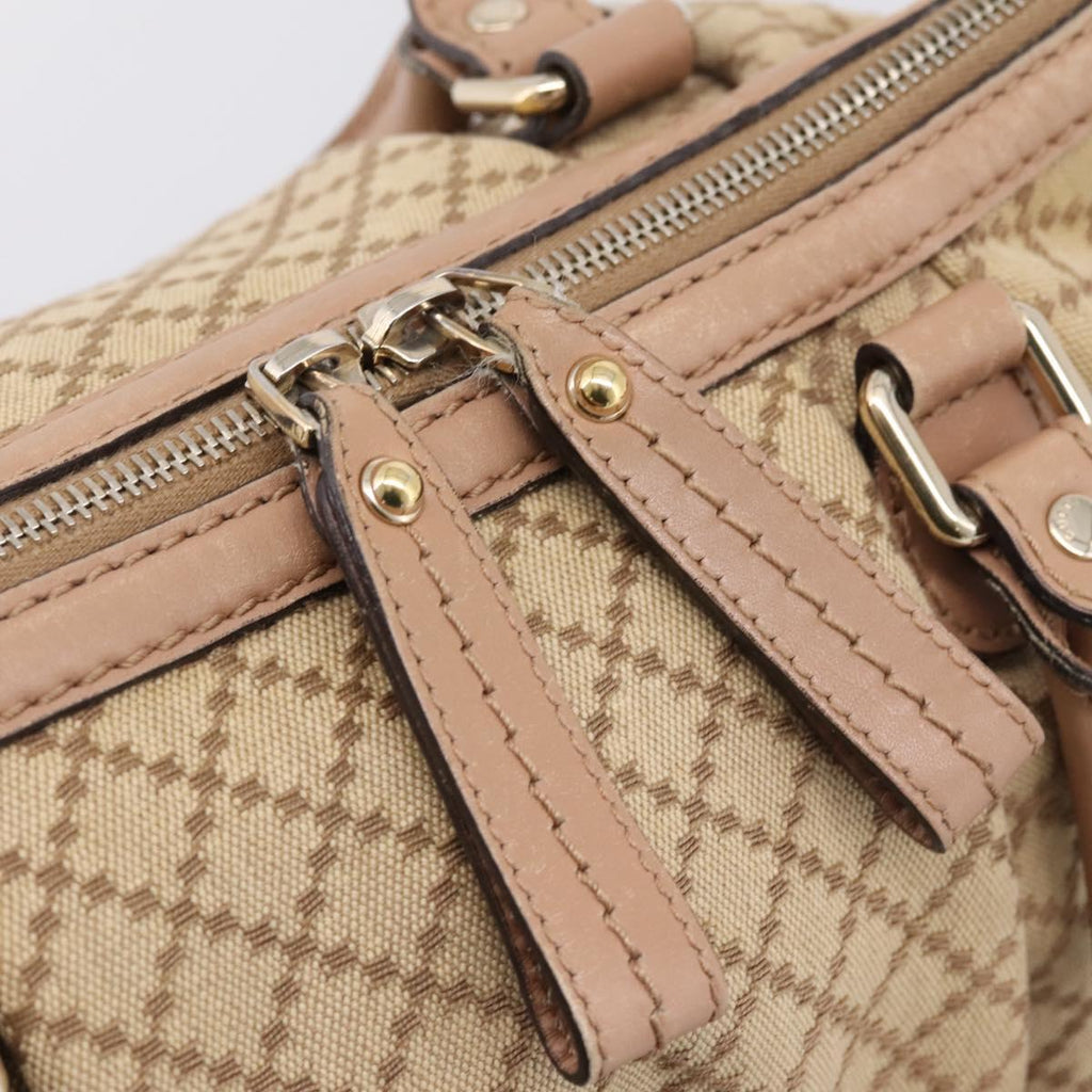 GUCCI GG Canvas Hand Bag 2way Beige Gold 247902 Auth ep16887