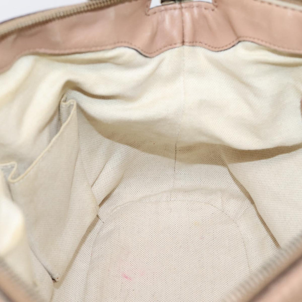 GUCCI GG Canvas Hand Bag 2way Beige Gold 247902 Auth ep16887