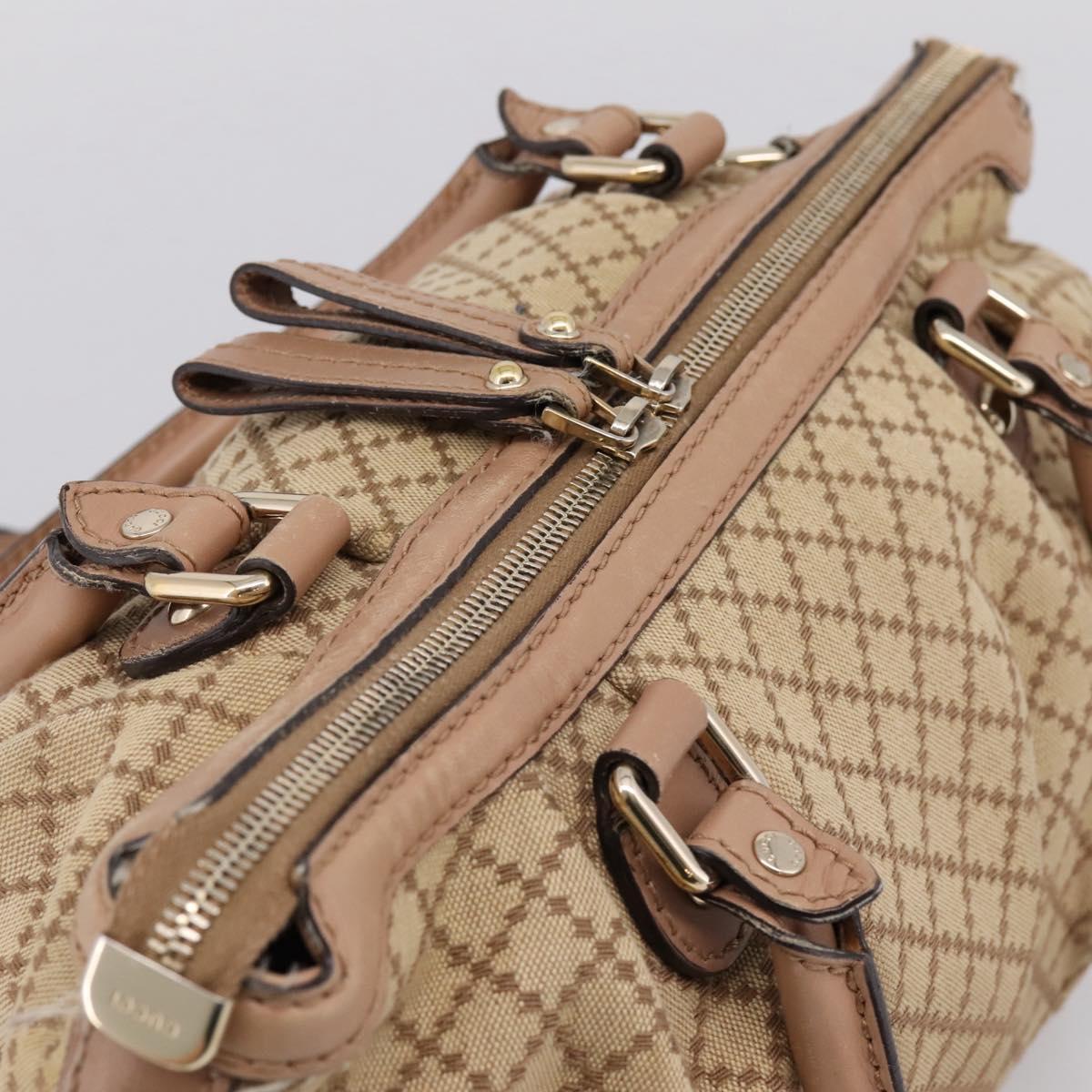 GUCCI GG Canvas Hand Bag 2way Beige Gold 247902 Auth ep16887