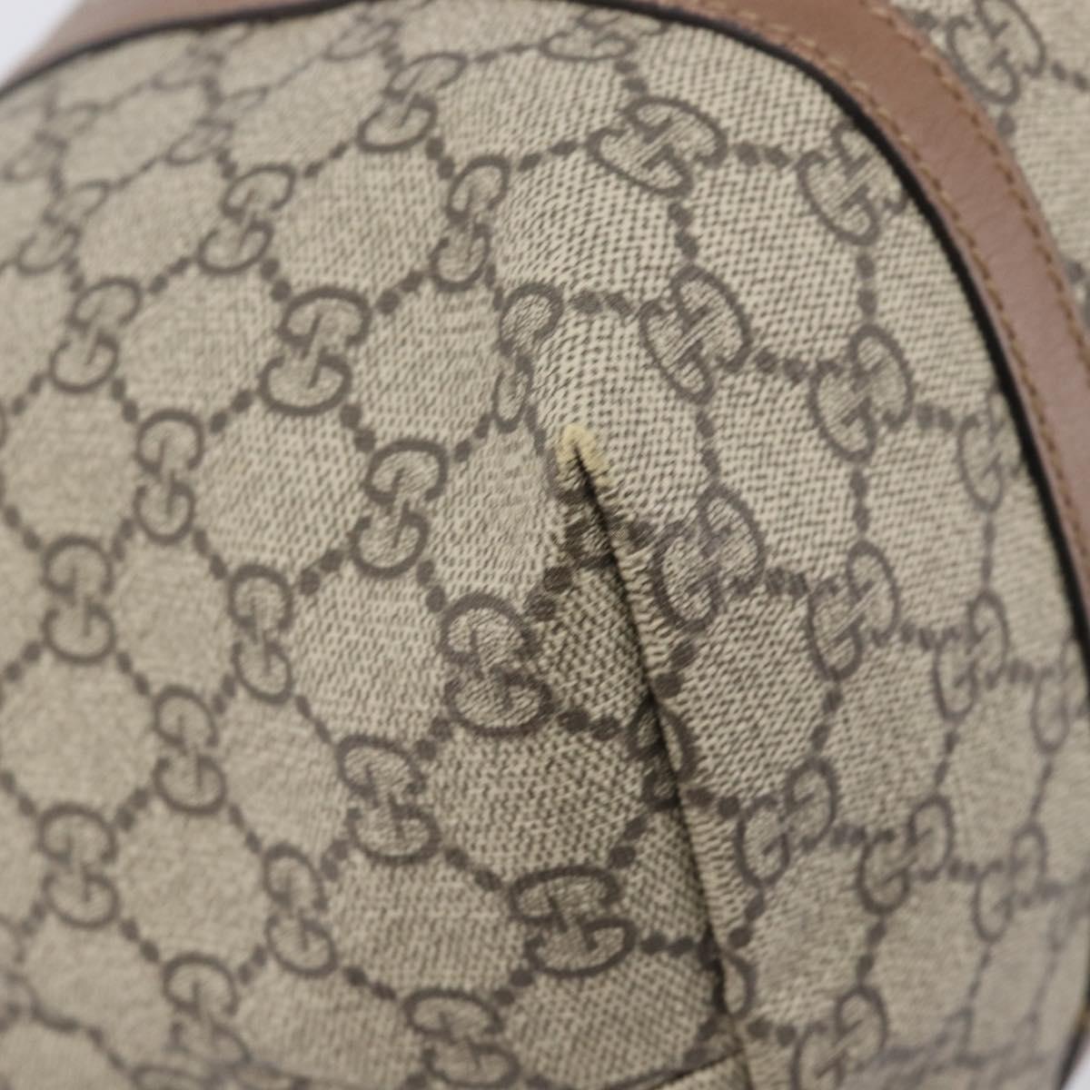 GUCCI Micro GG Supreme Tote Bag PVC Beige Gold 309613 Auth ep16905