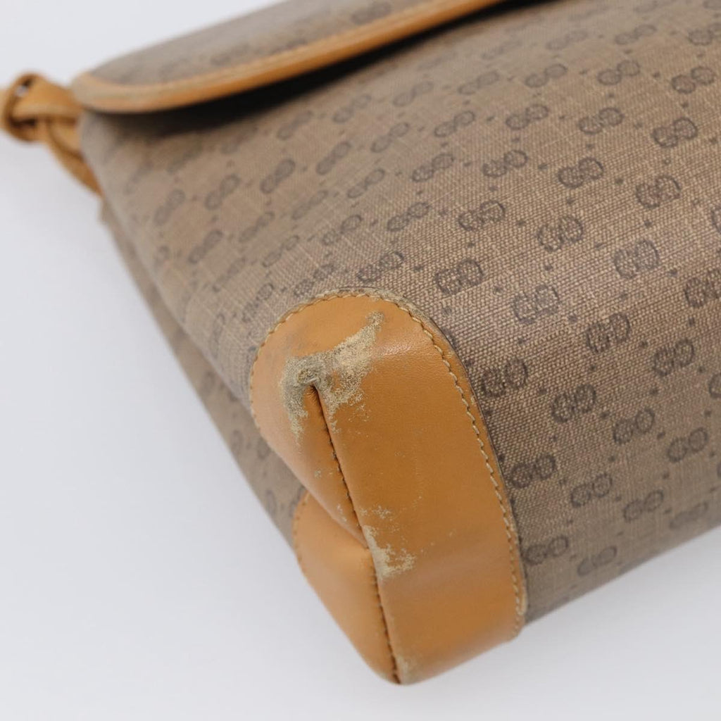 GUCCI Micro GG Supreme Shoulder Bag PVC Beige Gold 007 56 0087 Auth ep16909