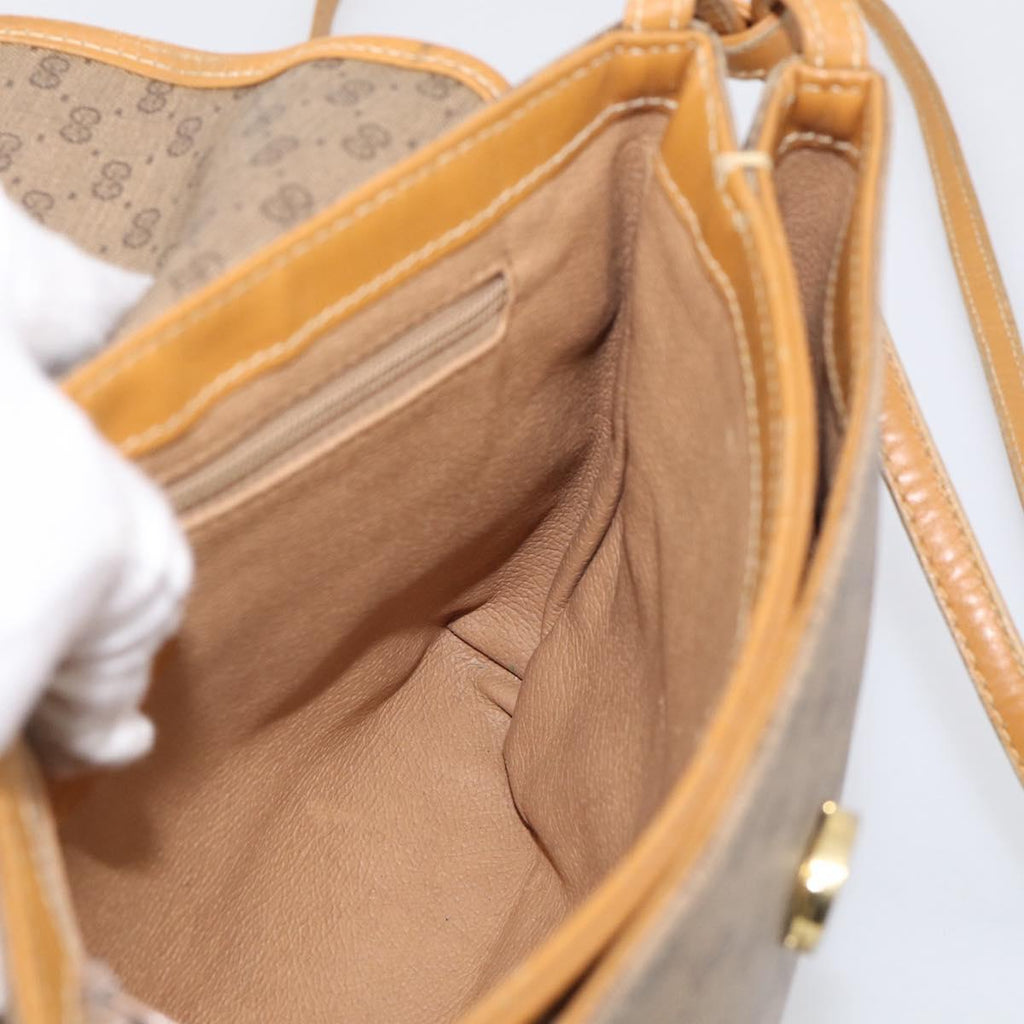GUCCI Micro GG Supreme Shoulder Bag PVC Beige Gold 007 56 0087 Auth ep16909