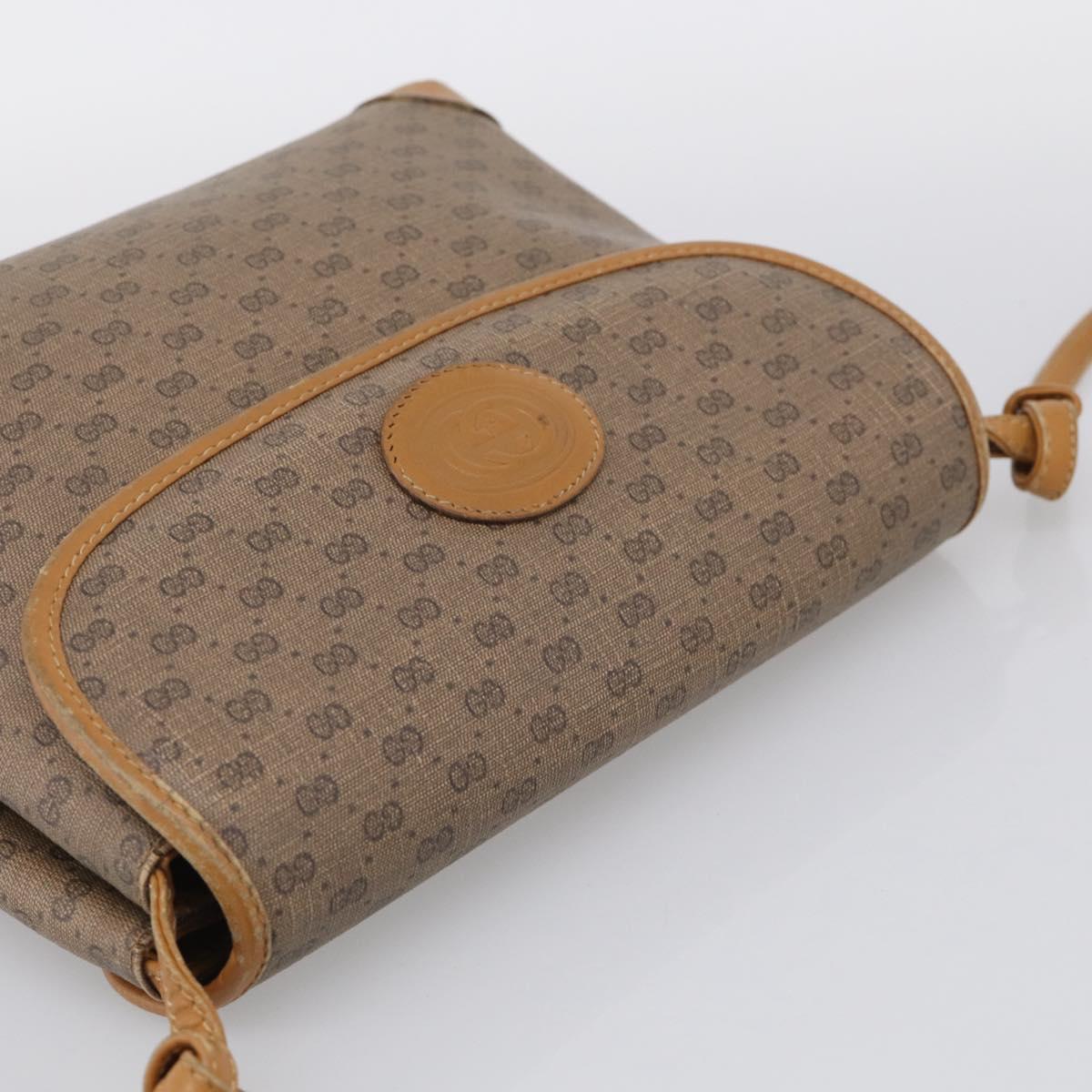 GUCCI Micro GG Supreme Shoulder Bag PVC Beige Gold 007 56 0087 Auth ep16909