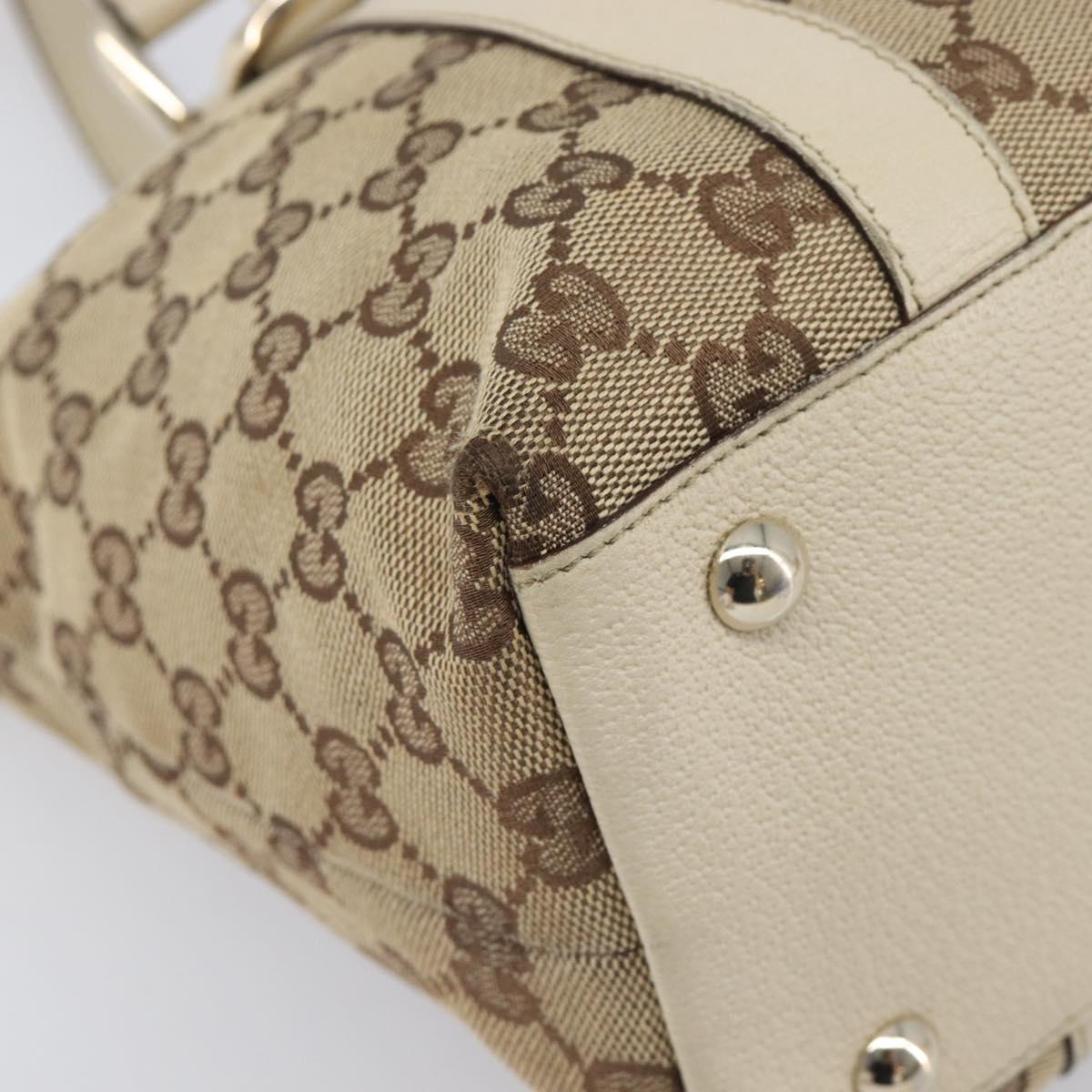GUCCI GG Canvas Abbey Tote Bag Beige Gold 141470 Auth fm5503
