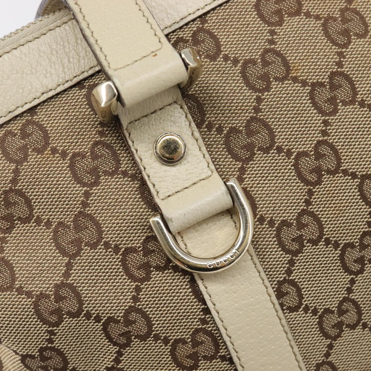GUCCI GG Canvas Abbey Tote Bag Beige Gold 141470 Auth fm5503