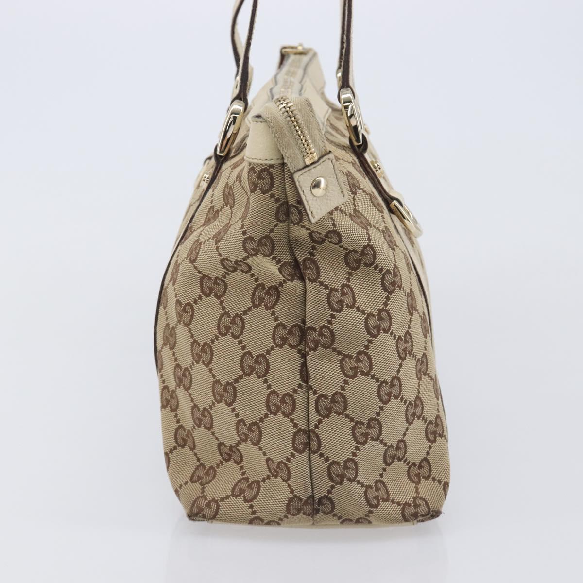 GUCCI GG Canvas Abbey Tote Bag Beige Gold 141470 Auth fm5503