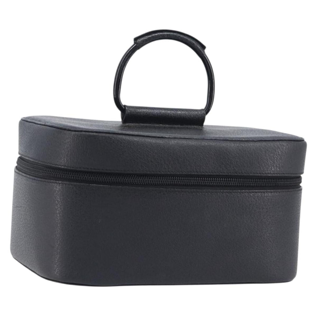 GUCCI Vanity Pouch Leather Black Silver 039 1705 0710 Auth hk4201