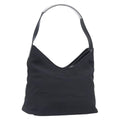 GUCCI Hand Bag Nylon Outlet Black Silver Auth hk4214