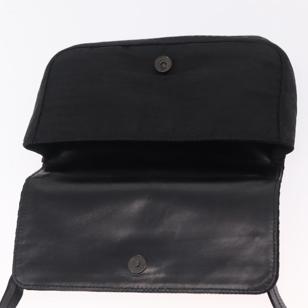 PRADA Shoulder Bag Nylon Black Silver Auth ka6507
