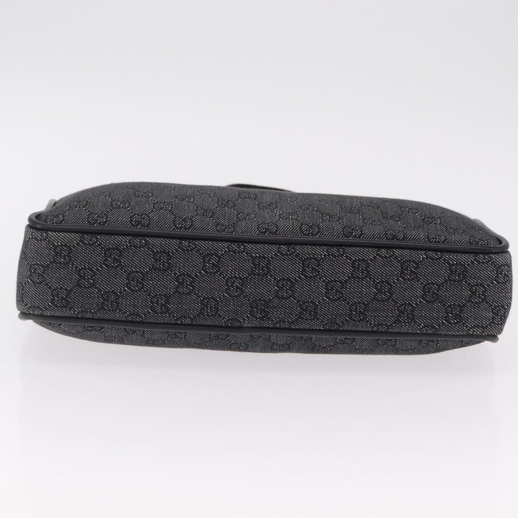 GUCCI GG Canvas Tote Bag Black Gold 92730 Auth ka6548A