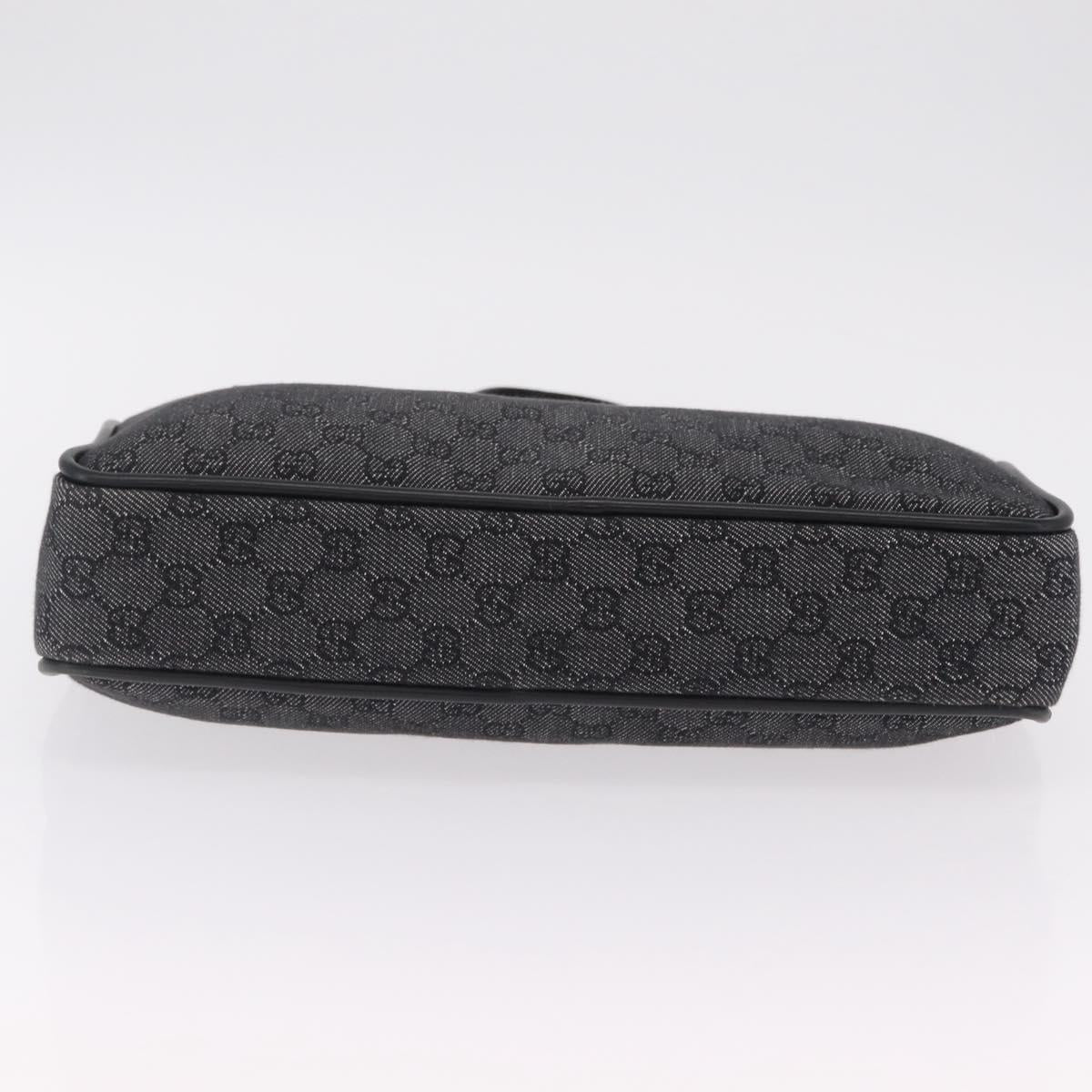 GUCCI GG Canvas Tote Bag Black Gold 92730 Auth ka6548A