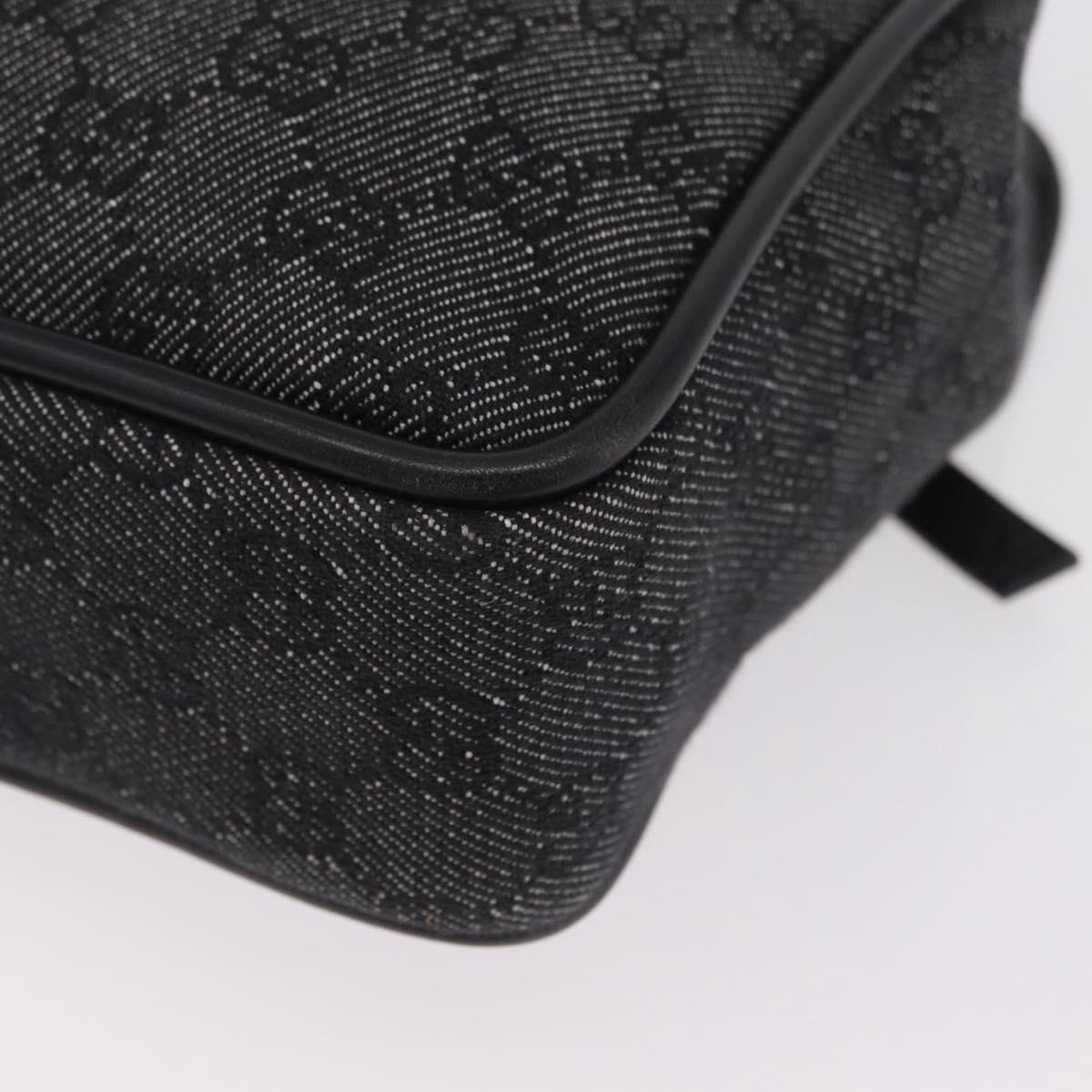 GUCCI GG Canvas Tote Bag Black Gold 92730 Auth ka6548A